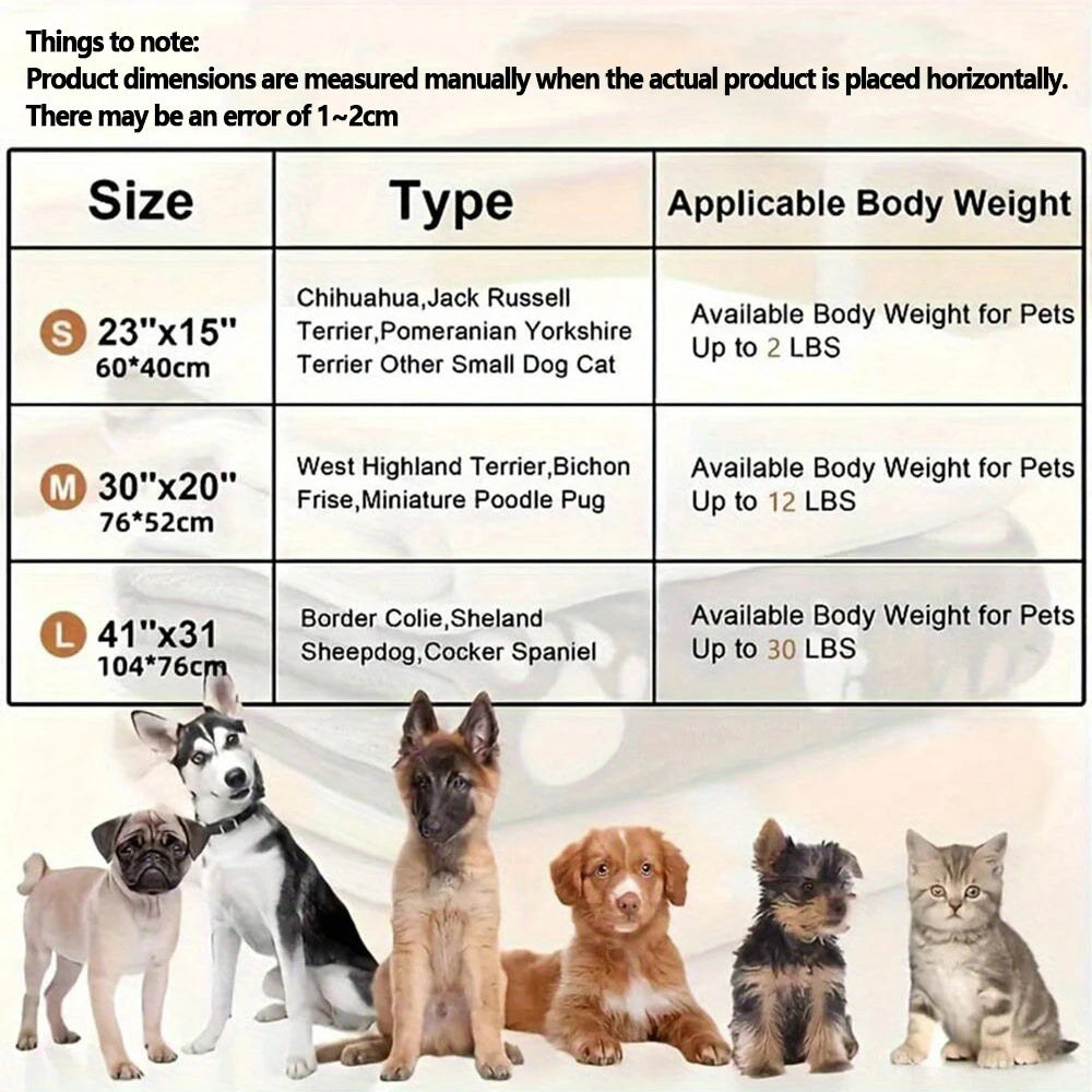 Soft Fluffy High Quality Print Pet Blanket T Cute Bone Model Print Blanket Pet Mat Warm and Comfortable Blanket for Cat Dogs