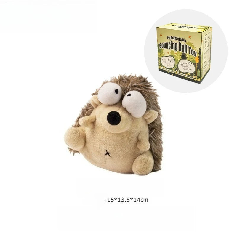 Interactive Vibrating Crab Dog Toy, Automatic Plush Ball with Squeaky Sound for All Dogs and Cats