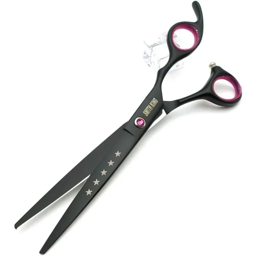 7.0 inches Professional Dog Grooming Scissors Set Straight thinning Curved chunkers 4pcs in 1 Set with Comb