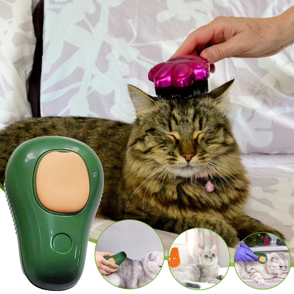 Electric Dog Steamer Brush Grooming 3 in 1 Dog Steam Brush Pet Remove Tangles and Loose Hair for Massage Steamy Cat Supplies