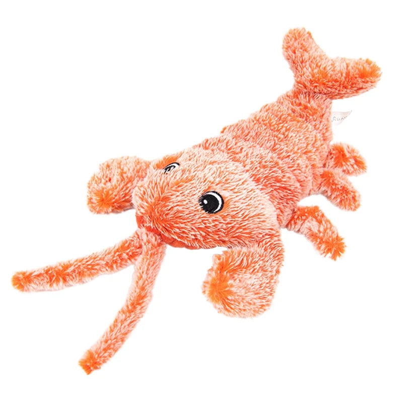 Pet Cat Toys Electric Lobster USB Rechargeable Simulation Jumping Shrimp Plush Electric Pet Teasing Cat Dogs Toys Pet Supplies