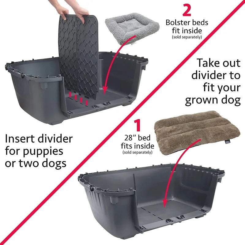 Durable Plastic Airline Approved Pet Kennel, Double Wire Door