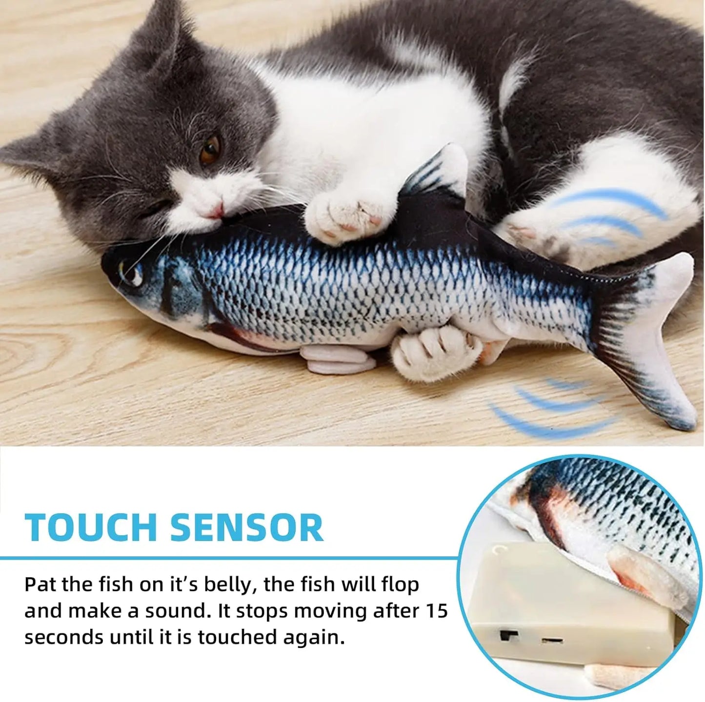 Cat toy with catnip for fishing, indoor interactive mobile cat toy, kitten kicking soft dog toy