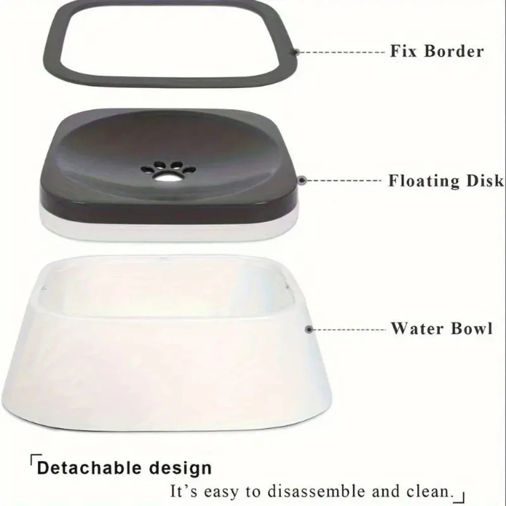 Spill-Proof Non-Slip Floating Filter Travel Dog Bowl