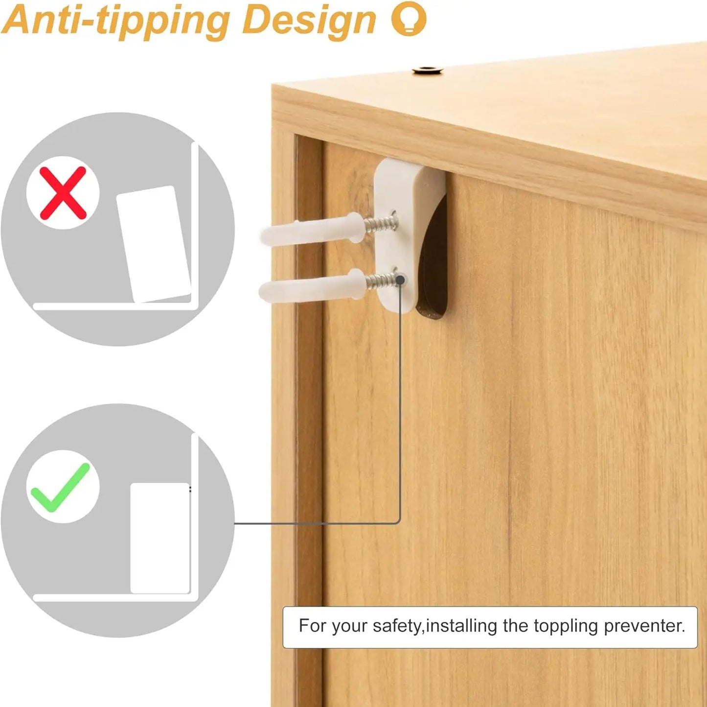 Mewoofun Cat TV House Wooden Cat Condo Sturdy Luxury Cat TV Furniture with Cat Scratcher and Storage Space Nature