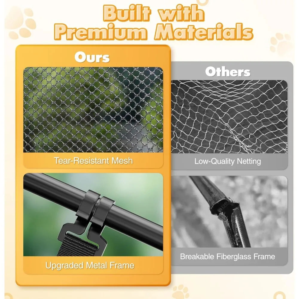 Extra Large Catio Outdoor Cat Enclosure, Rywell 3-Tier Spacious Outdoor Cat Tent, Weatherproof&Sunproof with 5 Windows, Foldable