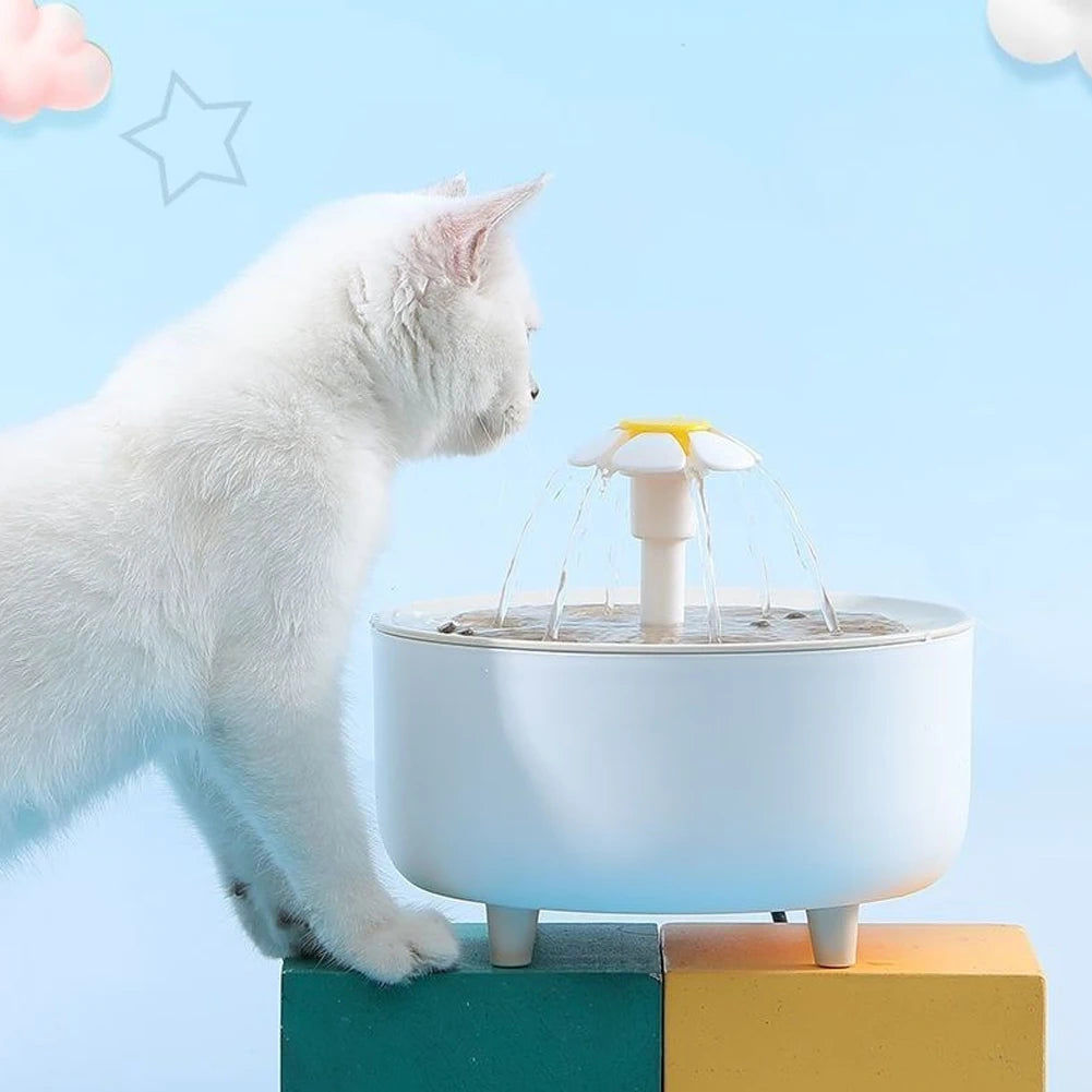 Cat Water Fountain Pet Drinking Dispenser Drinker Auto Filter Transparent Cat Drinker Automatic Cat Drink Bowl Filter