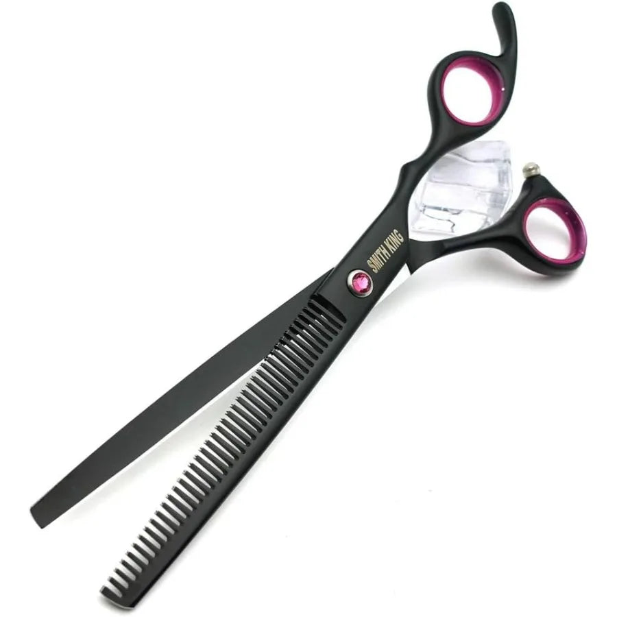 7.0 inches Professional Dog Grooming Scissors Set Straight thinning Curved chunkers 4pcs in 1 Set with Comb