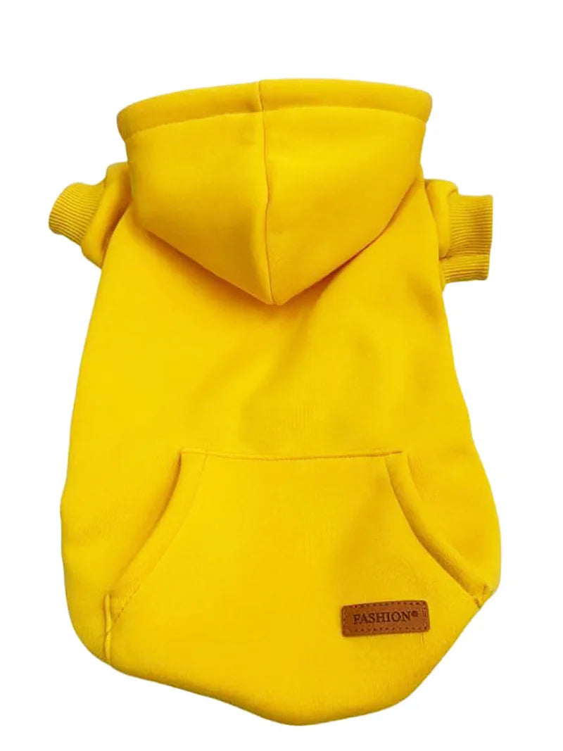 Winter Dog Clothes for Small Dogs Warm Fleece-Lined Hoodie Cozy Cotton Pullover Sweater Puppy Cute Pet Outfits for Cold Weather