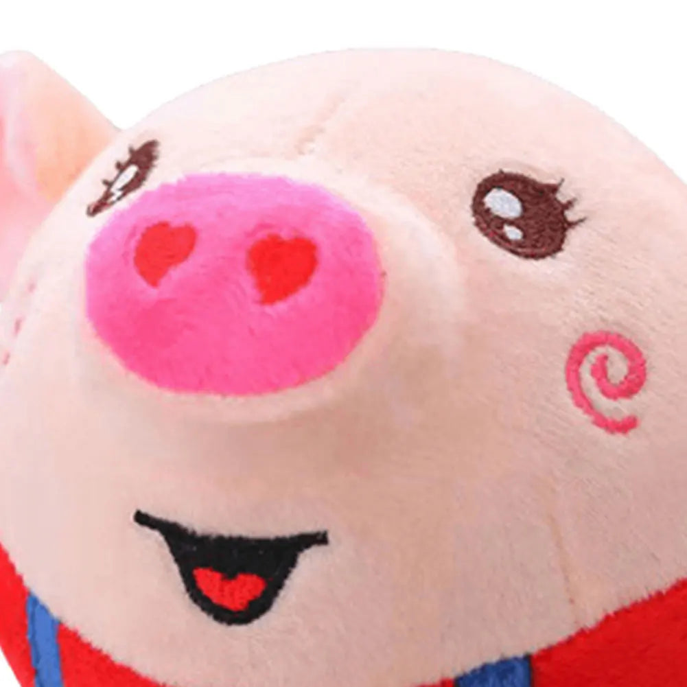 Cartoon Pig Active Moving Pet Plush Toy Washable Talking Moving Dog Ball Toy USB Rechargeable for Dogs Cats