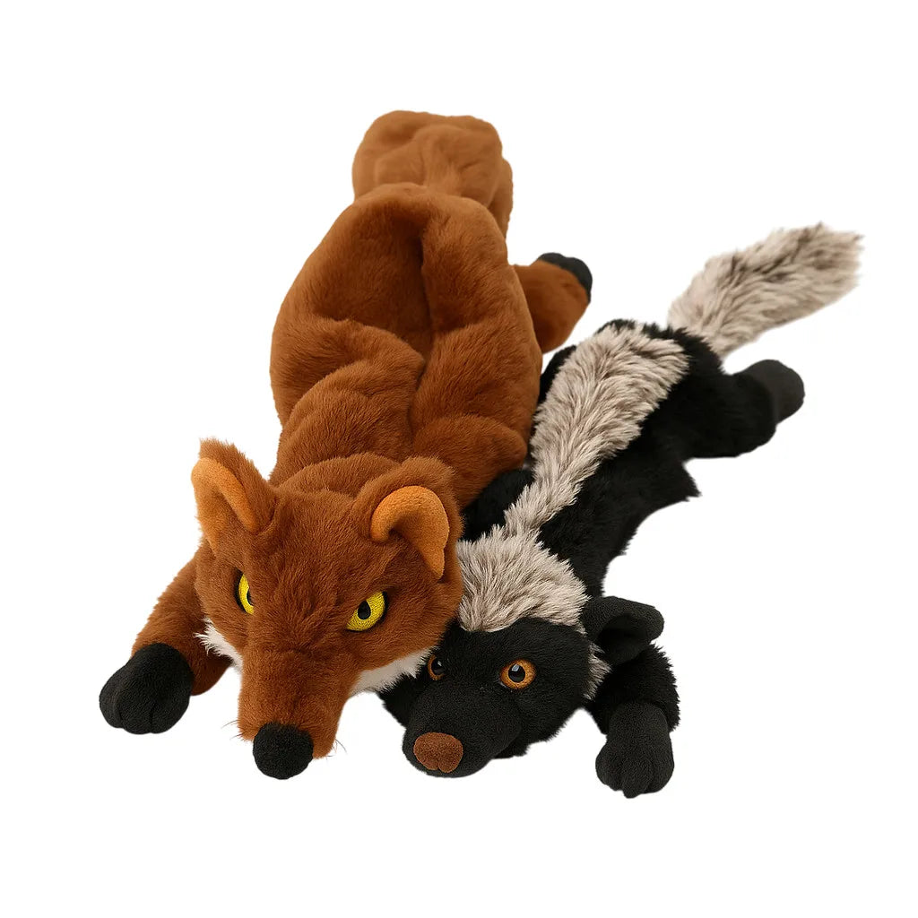 2 Pack Squeaky Dog Toys for Small Medium Large Dogs Durable Plush Noise Making Puppy Chew Toys Interactive Soft Doggy Play