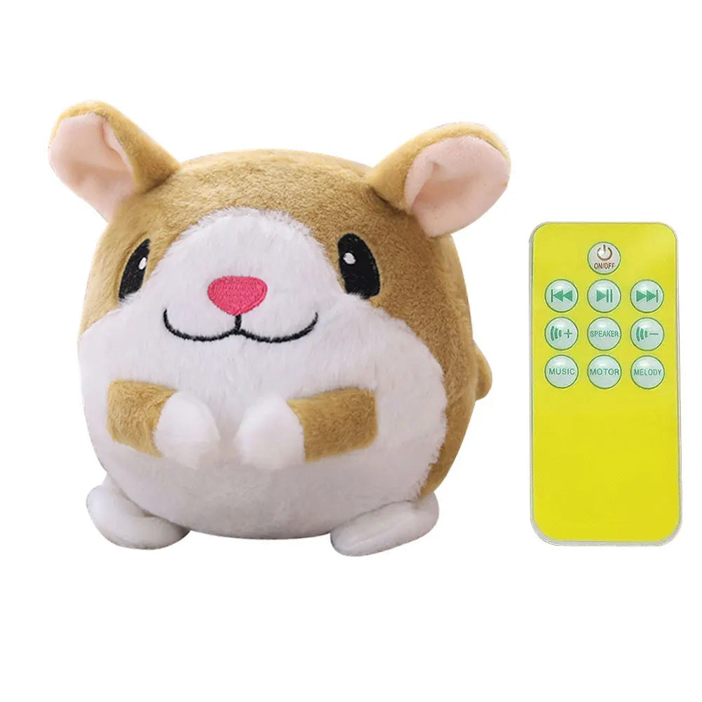 Cartoon Pig Active Moving Pet Plush Toy Washable Talking Moving Dog Ball Toy USB Rechargeable for Dogs Cats