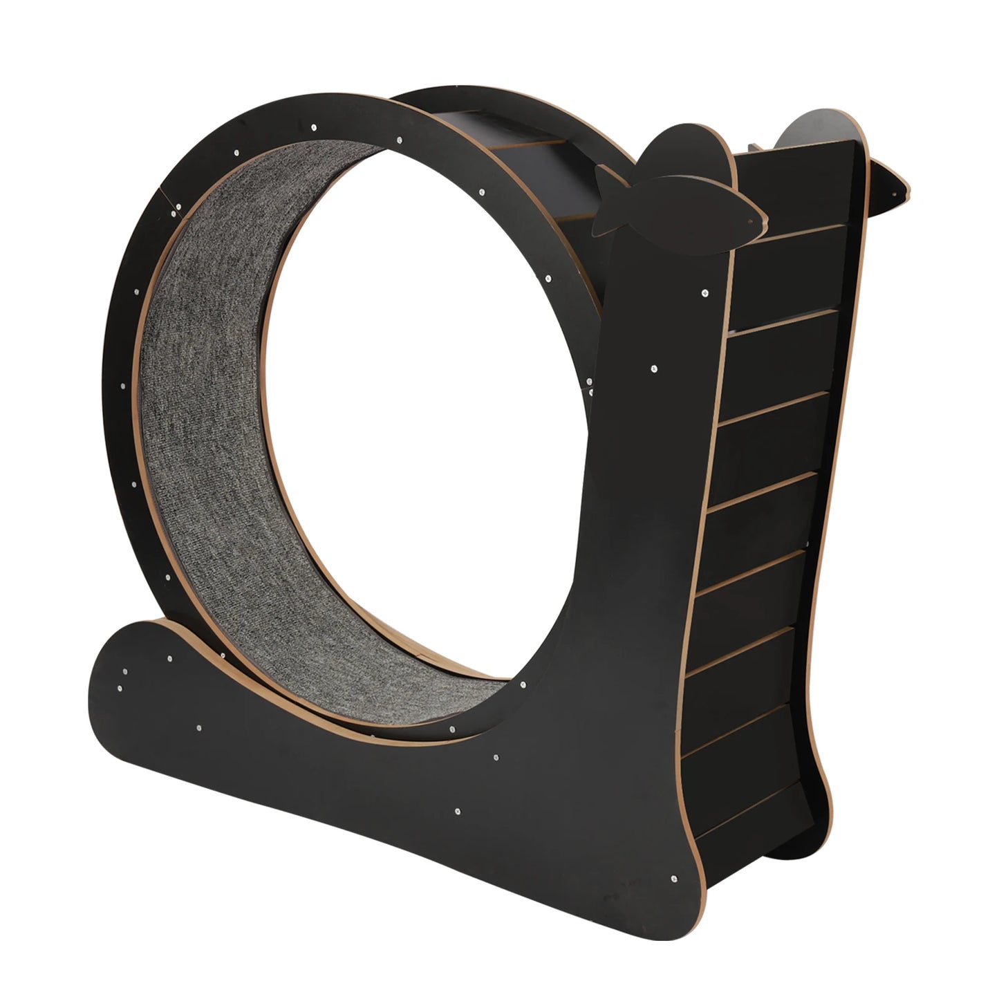 Cat Exercise Wheel, Large Cat Treadmill With Carpet Runway For Indoor Cats 43.3 * 13.4 * 40.1 Inches (Black)