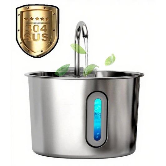Cat Water Fountain, 75oz Stainless Steel Automatic Water Fountain with Filters Silent Pump for Cat Drinking, Pet Water Supplies
