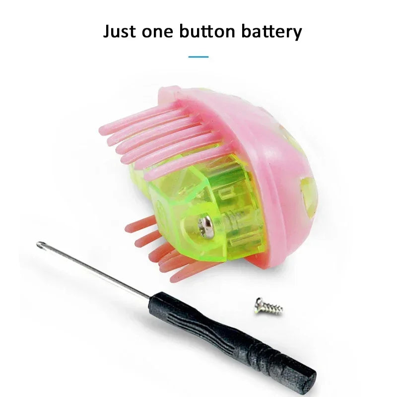 Mini Electric Bug Pet Dog Cat Toy Interactive Cute Ladybird Beetle Animal Shape Cat Toys Walking Insect Cat Playing Supplies Toy