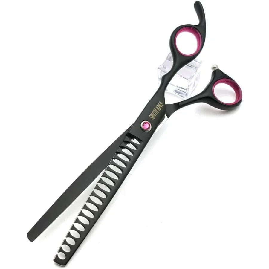 7.0 inches Professional Dog Grooming Scissors Set Straight thinning Curved chunkers 4pcs in 1 Set with Comb