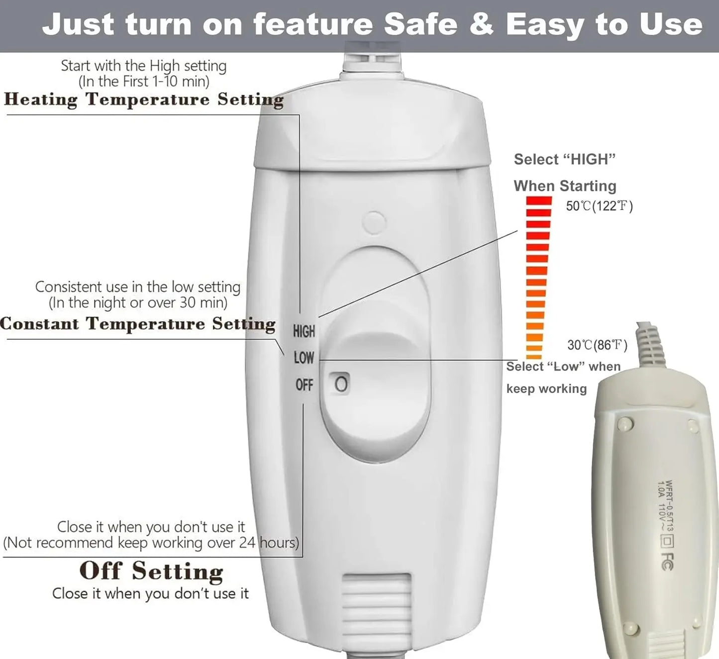 Large Waterproof Pet Heating Mat for Dogs and Cats - Adjustable Temperature, Easy to Clean