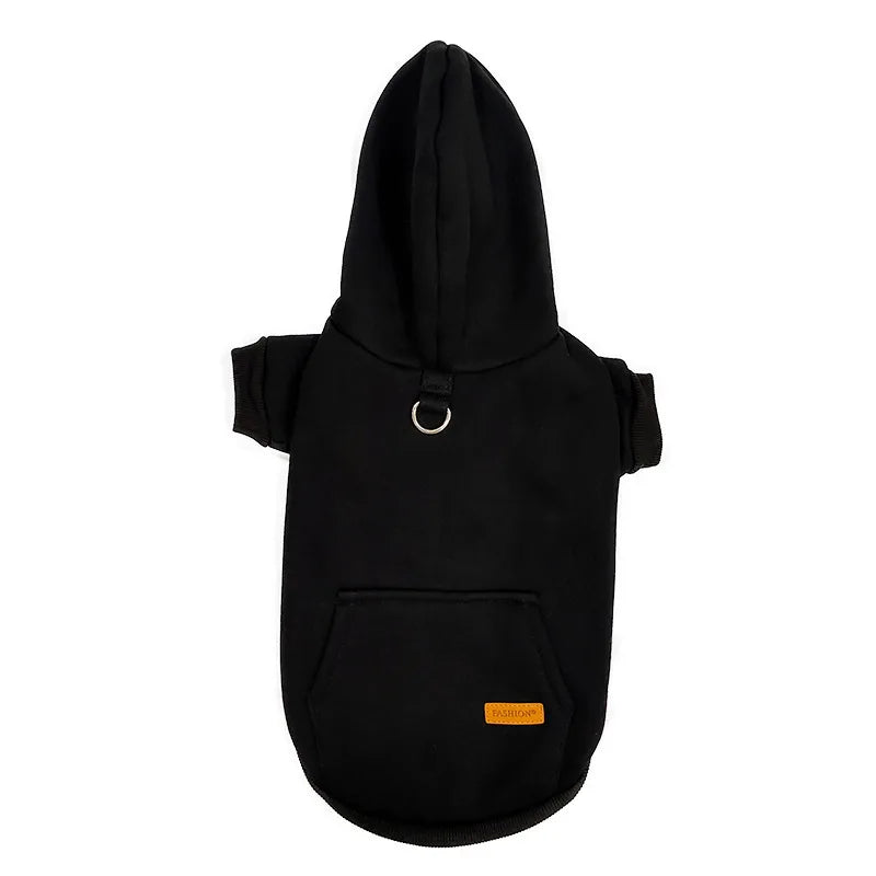 Winter Dog Clothes for Small Dogs Warm Fleece-Lined Hoodie Cozy Cotton Pullover Sweater Puppy Cute Pet Outfits for Cold Weather