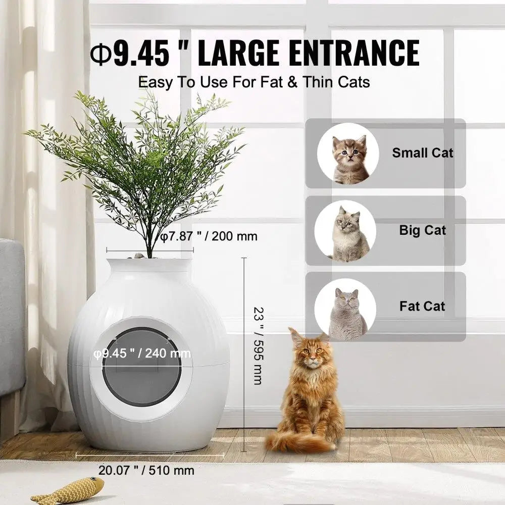 Silent Cat Litter Box Hidden Artificial Plant