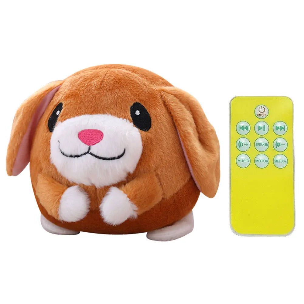 Cartoon Pig Active Moving Pet Plush Toy Washable Talking Moving Dog Ball Toy USB Rechargeable for Dogs Cats