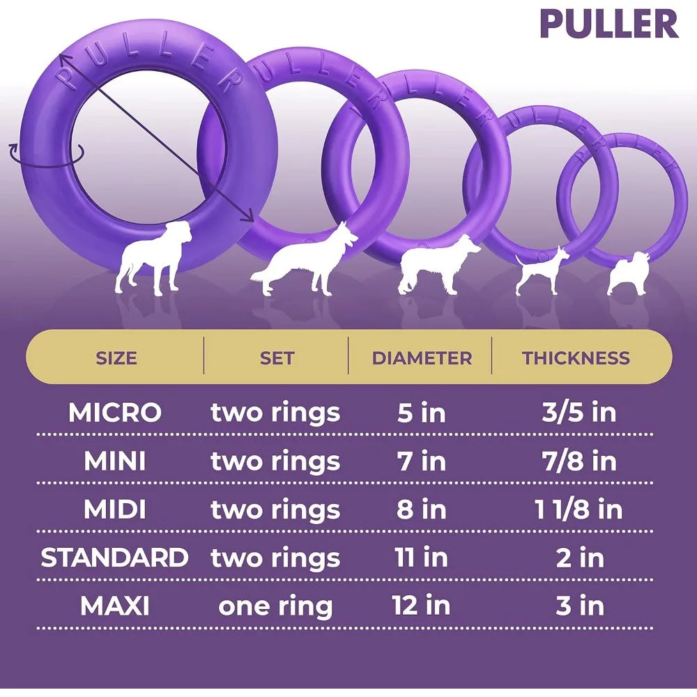 Puller Outdoor Dog Ring Toys - Dog Fetch Toy & Tug of War Dog Toy for Small Medium Large Dogs - Dog Ball & Soft Dog Frisbee Alt